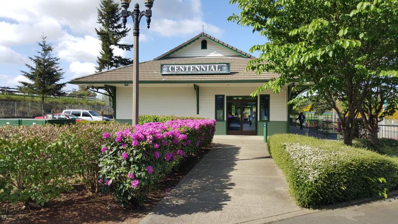 Olympia/Lacey station north entrance.